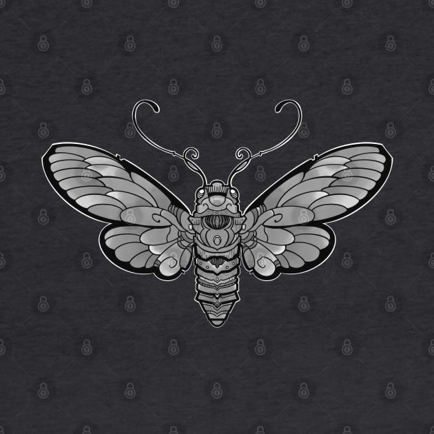 grey moth insect design by weilertsen